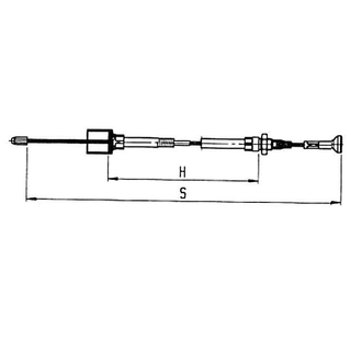 AL-KO Bowdenzge aushngbar Glocke 24 mm Nippel 8 mm - Profi Longlife HL 1430 mm / GL 1626 mm