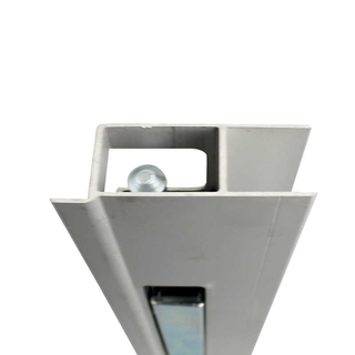 Einbau-Riegelverschluss links, mit Anschlag, 400 mm Aluminium eloxiert